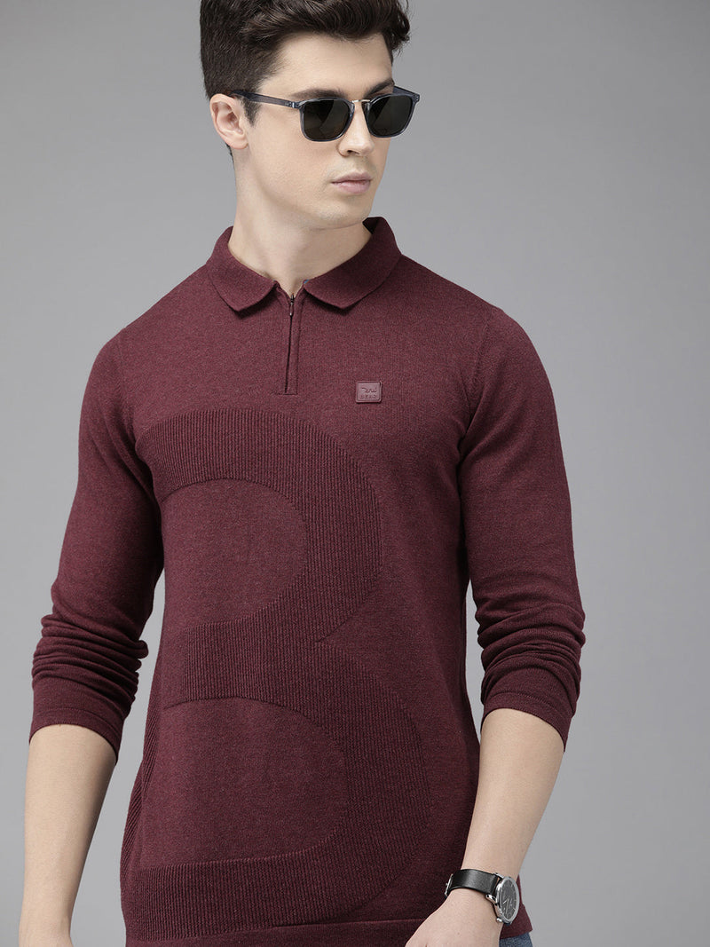 buy murano ardor edition maroon slim fit pure cotton t-shirt
