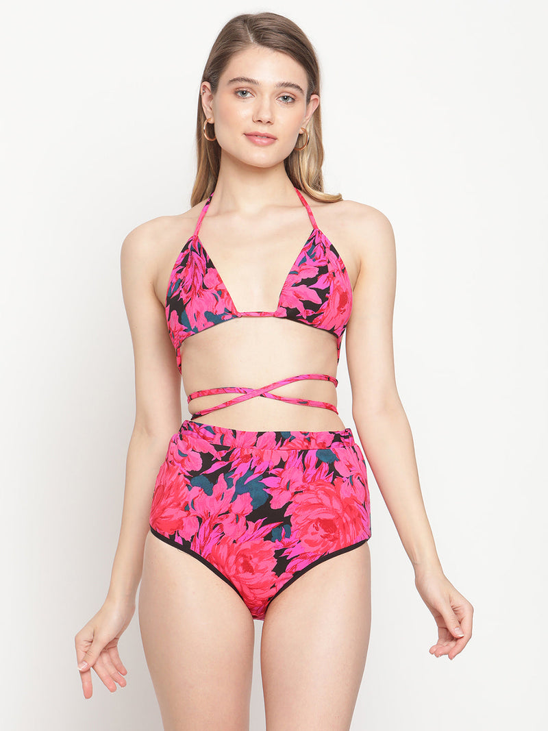 Pink Floral Swimset