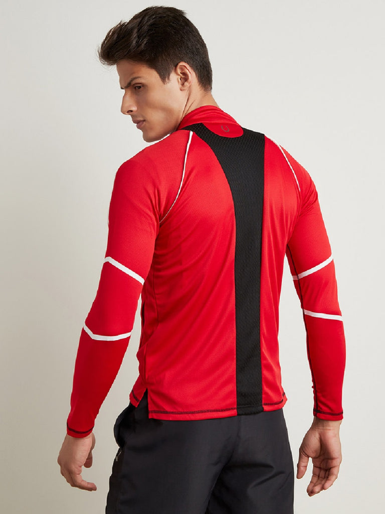 men red white graphic workout jacket buy online