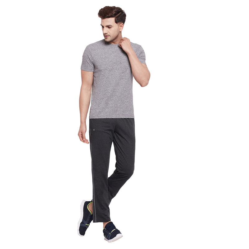 men cotton charcoal casual pajamas side pocket 