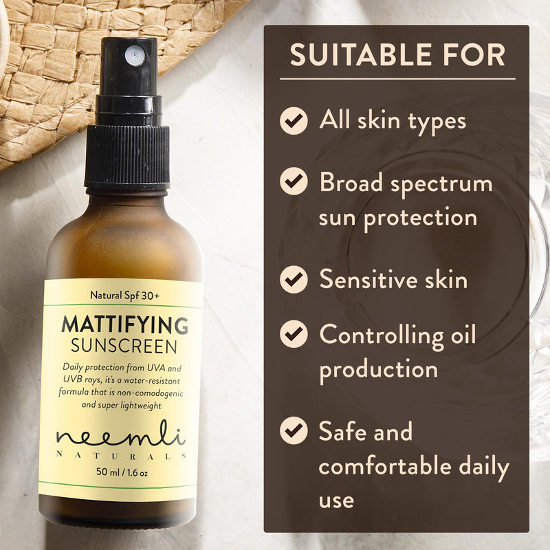 Natural Spf 30+ Mattifying Sunscreen (50ml)