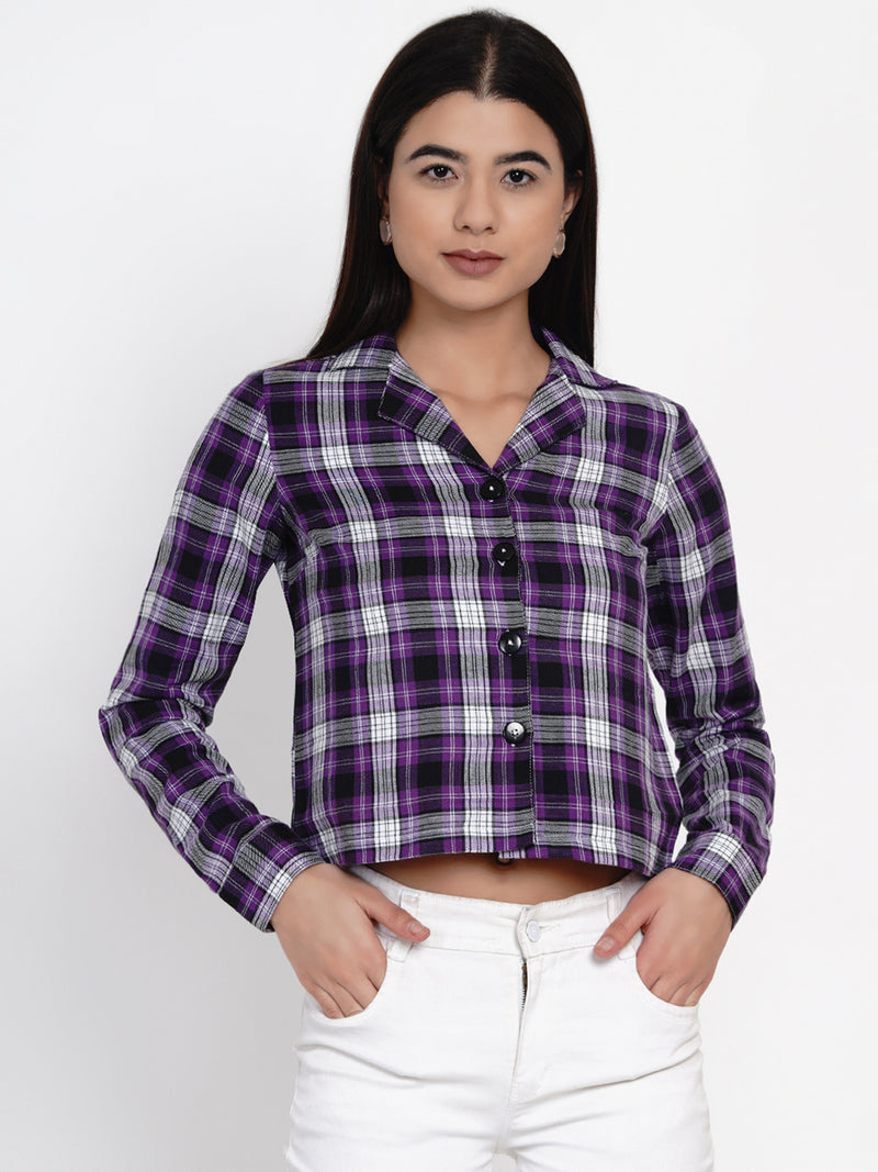 9impression stripe full sleeve blouse top
