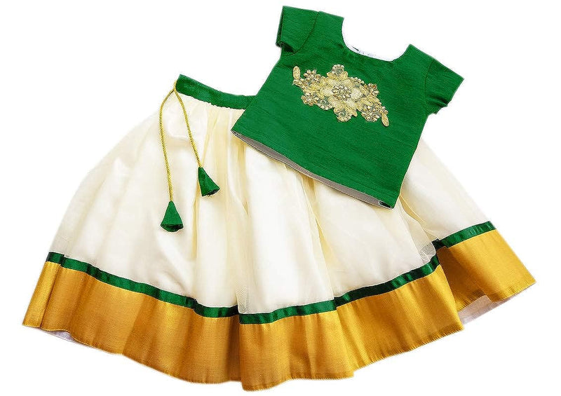 FAYON KIDS Floral Print Lehenga Set | Green, Floral, Lehenga, V Neck, Half  For Girls | Kids blouse designs, Pretty dresses for kids, Dresses kids girl