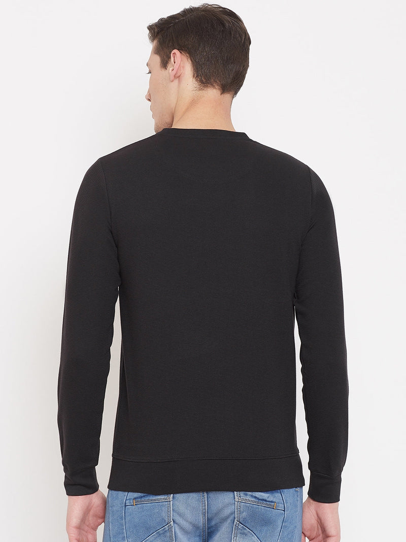 sweatshirts men online full sleeve solid black shopprekart