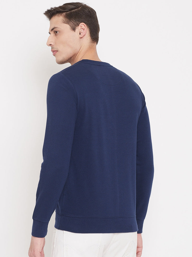 sweatshirts men online full sleeve solid blue camey