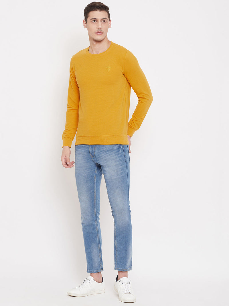 sweatshirts men online full sleeve solid lemon buy