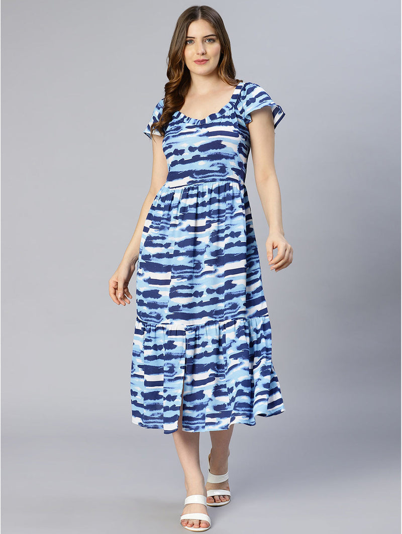 buy zealous blue urban print maxi dress