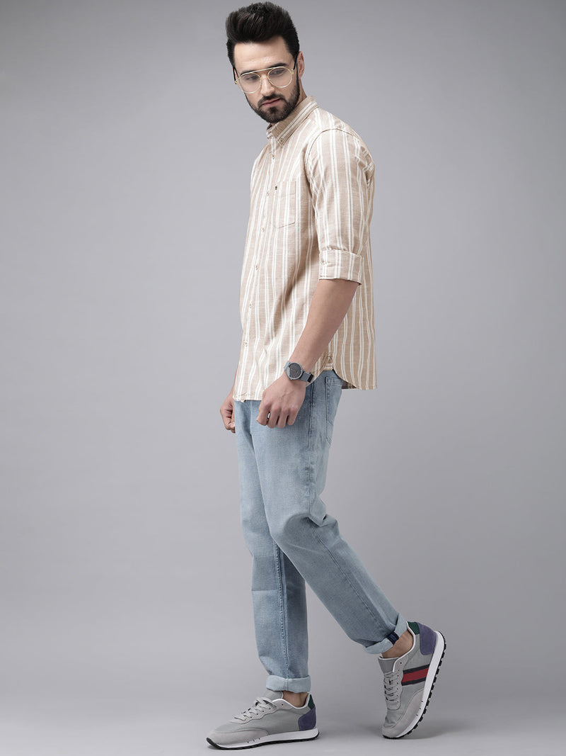 biscoti striped button-down casual shirt thebearhouse
