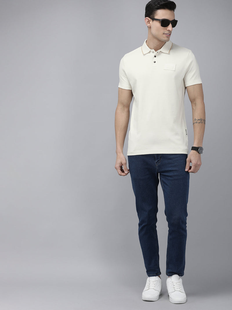 the bear house carra ardor edition white solid slim fit knitted t-shirt