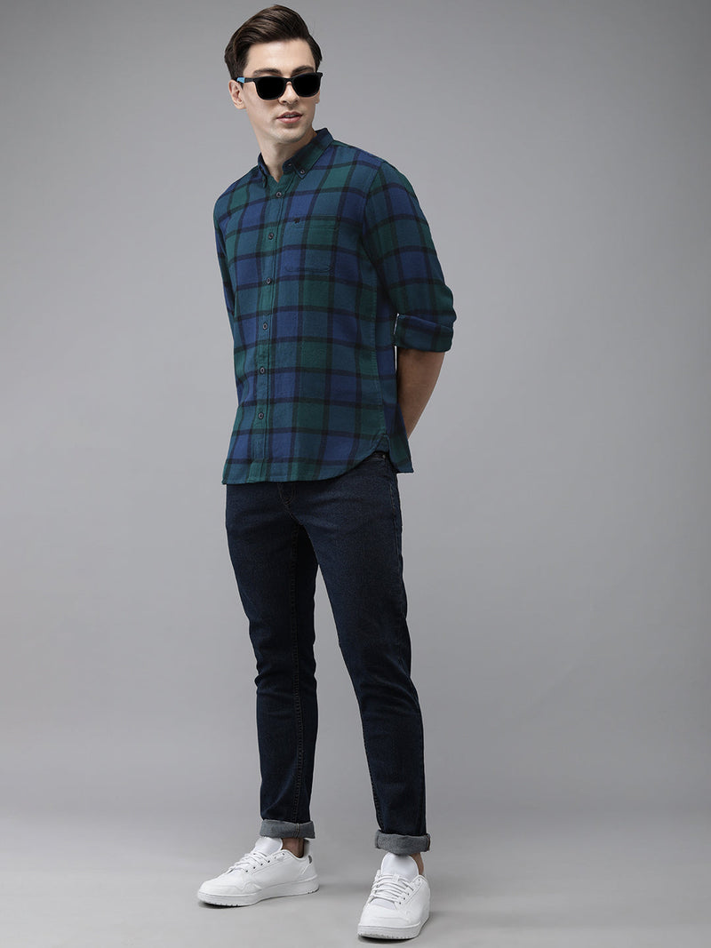 isles slim flannel button-down casual shirt thebearhouse