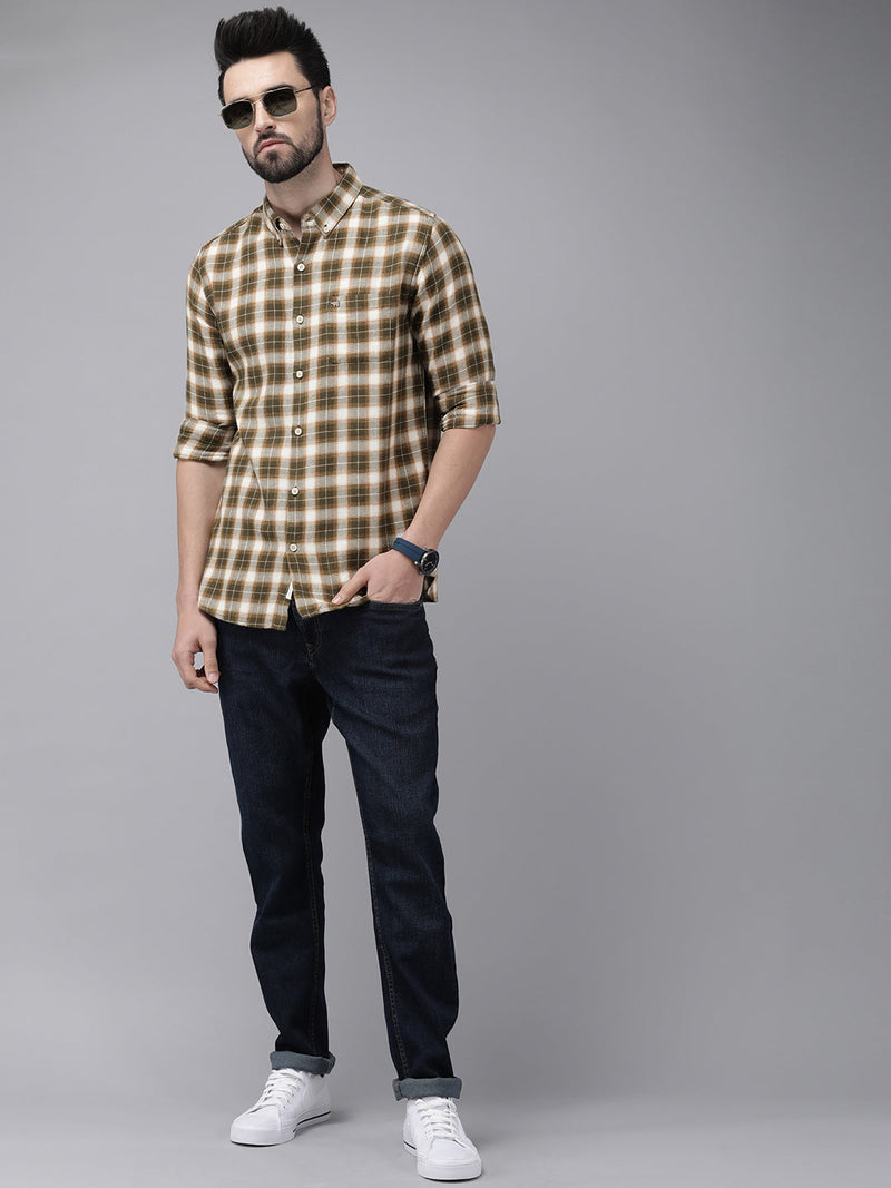 loft green flannel checkered shirt thebearhouse