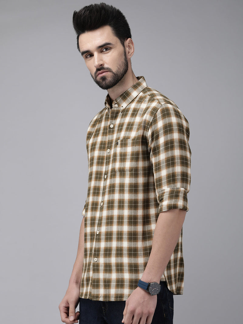 thebearhouse loft green flannel checkered shirt