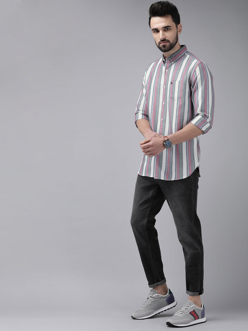 ludlow striped button-down casual shirt thebearhouse