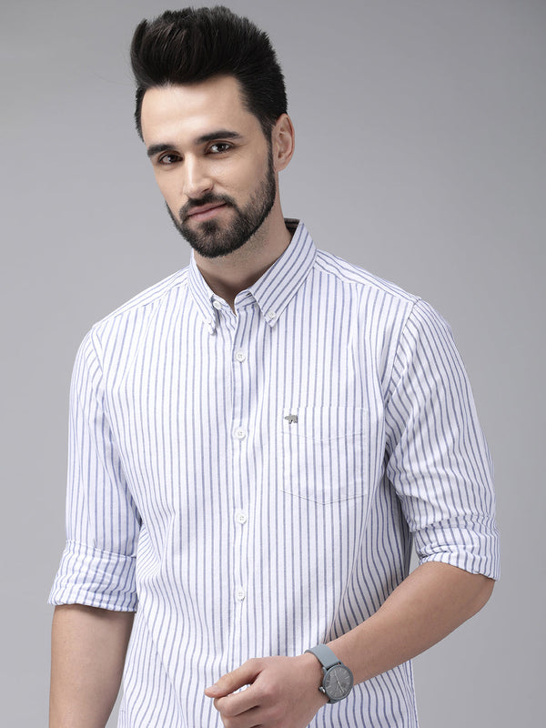 thebearhouse shomi striped button-down casual shirt