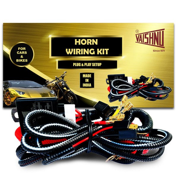Horn Wiring Harness Kit for Cars & Bikes - 12V