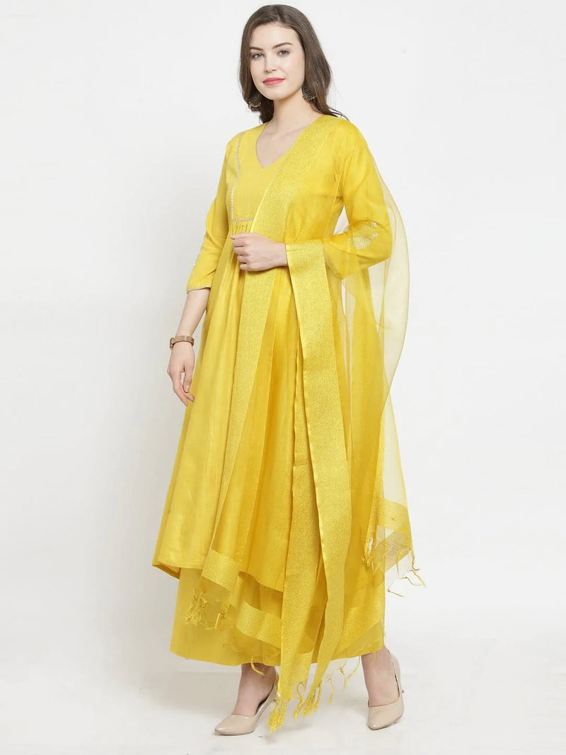 women yellow bhagalpuri kurta palazzo set