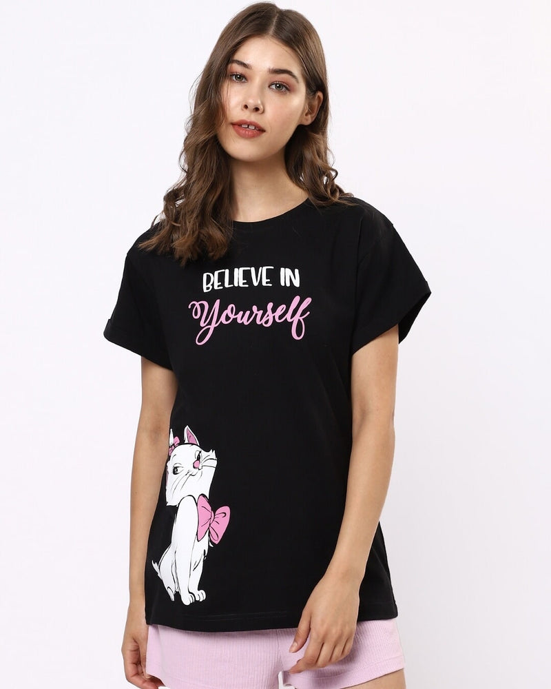 Women Believe Cat Boyfriend T-shirt