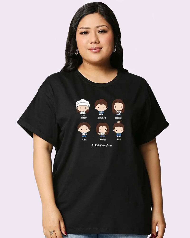 Women Friends Merchandise Chibi Friends T- Shirt