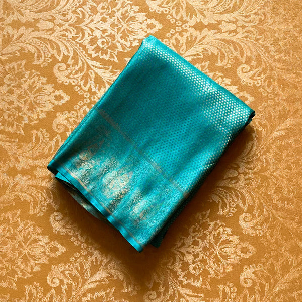 Blue Banarasi Blended Soft Silk