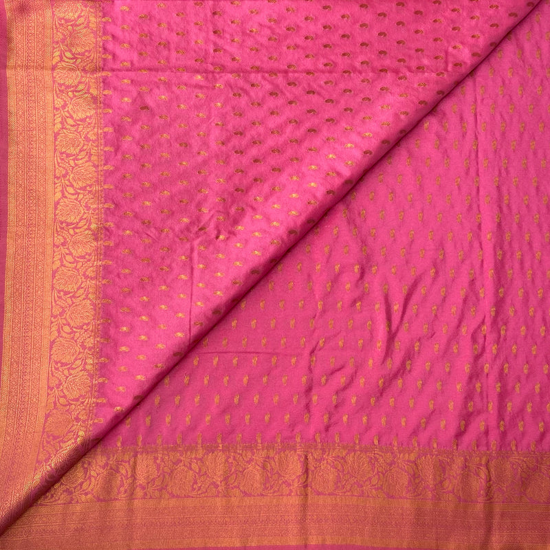 Baby Pink Banarasi Khaddi Soft Silk Small Motifs