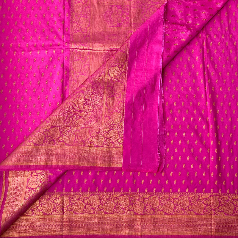 Pink Banarasi Khaddi Soft Silk