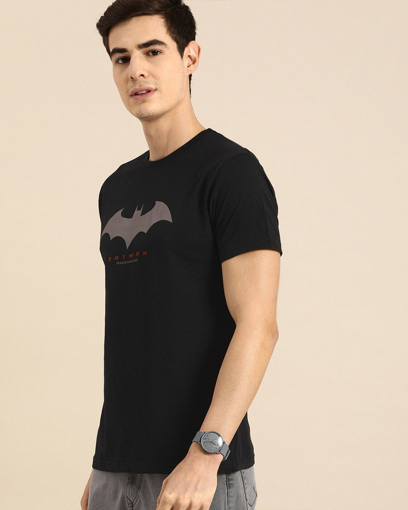 buy dc comics black batman outline logo t-shirt