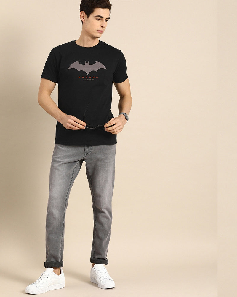 online shopping dc comics black batman outline logo t-shirt