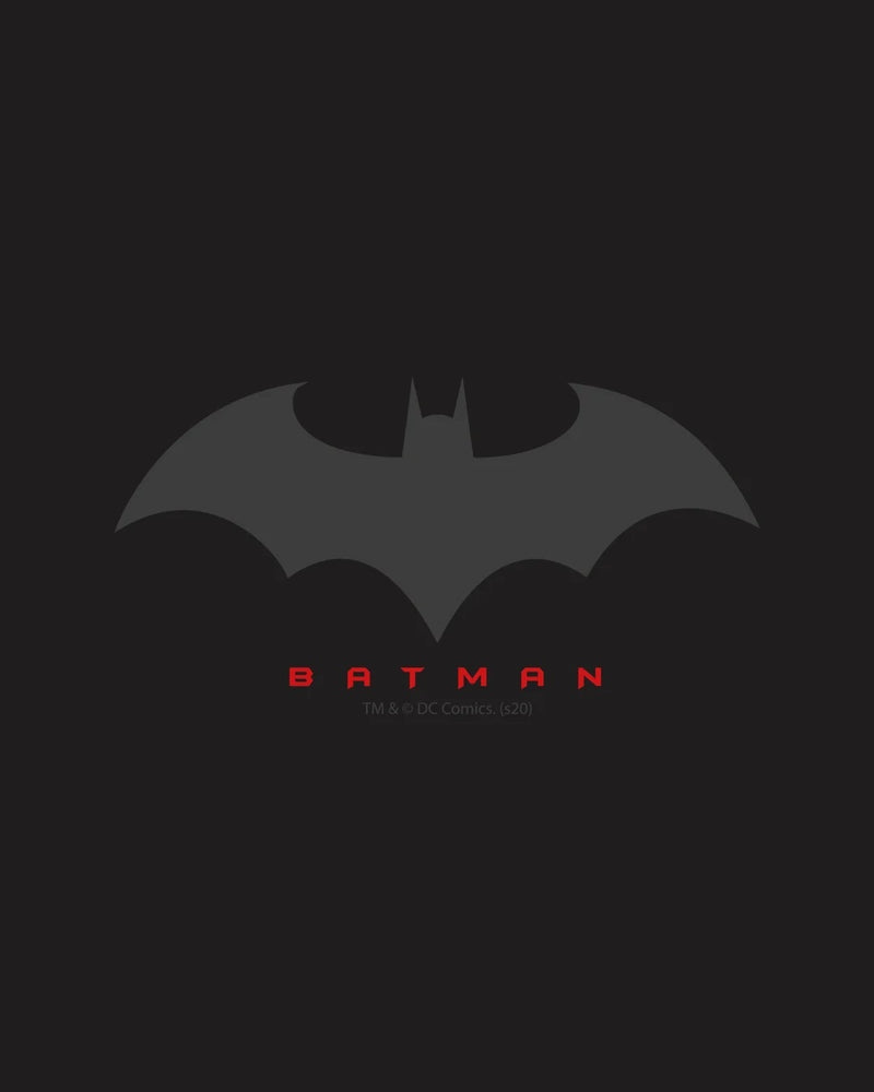 india dc comics black batman outline logo t-shirt