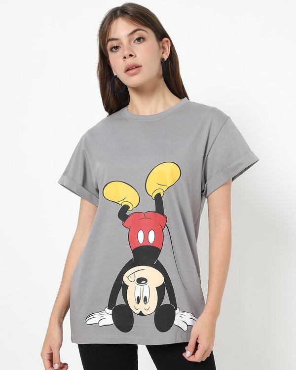 buy disney merchandise mickey upside down boyfriend t-shirt