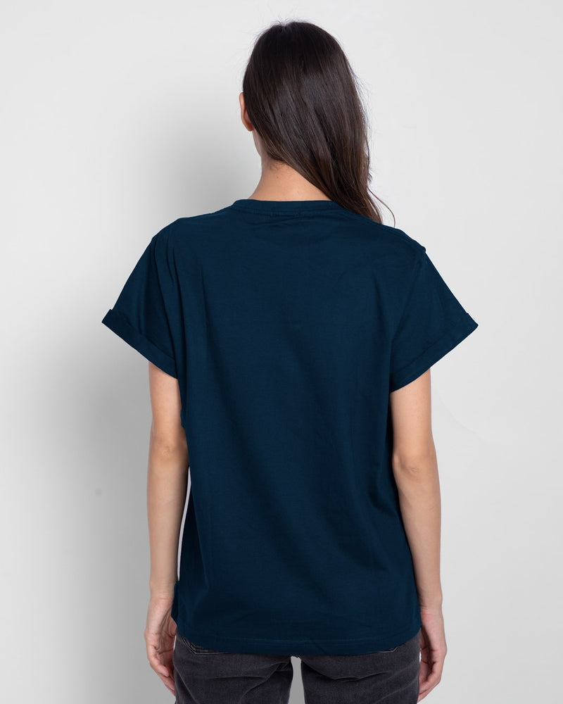 Women Simplicity DaisyT-shirt Navy Blue