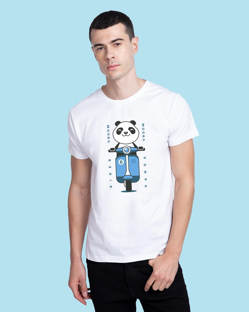 good fit vroom panda half sleeve t-shirt