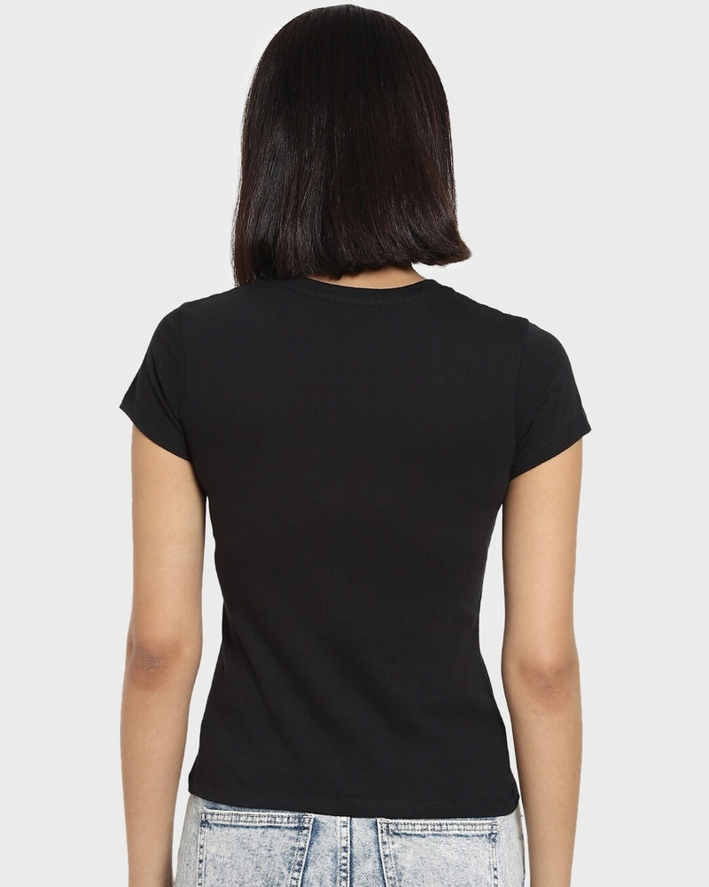 Women Black T-shirt