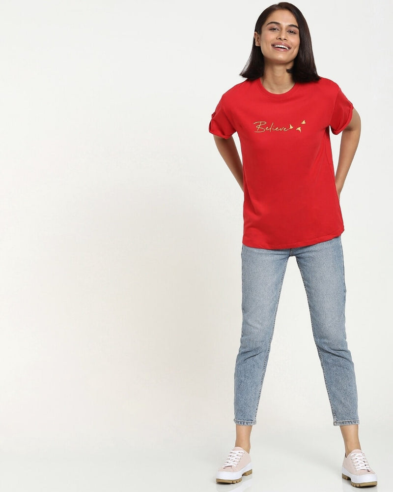 online women believe boyfriend t-shirt